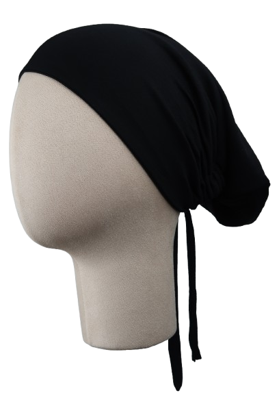 Black Satin-Lined Bamboo Undercap