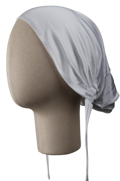 White Satin-Lined Bamboo Undercap